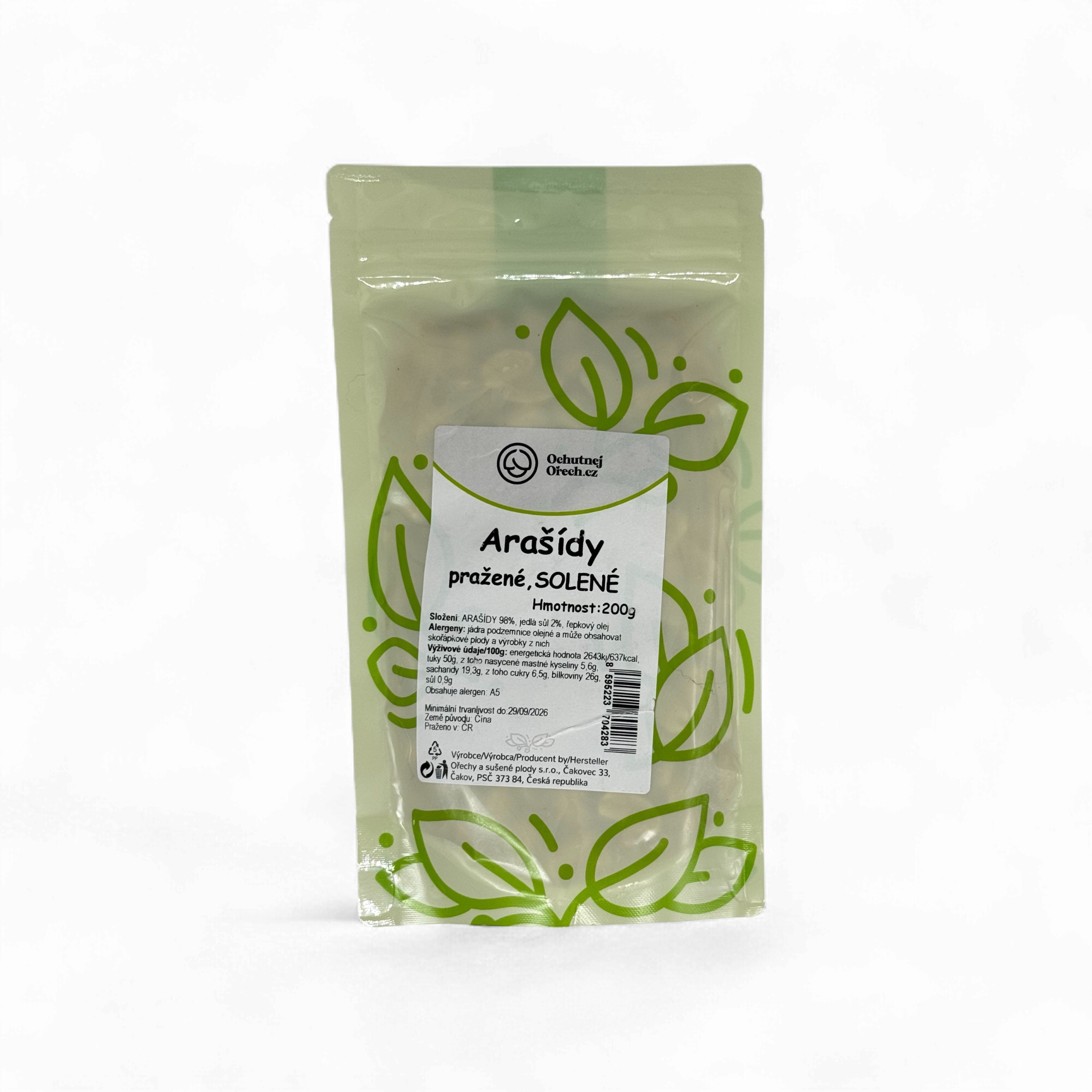 OO - Arašídy pražené SOLENÉ (200g)