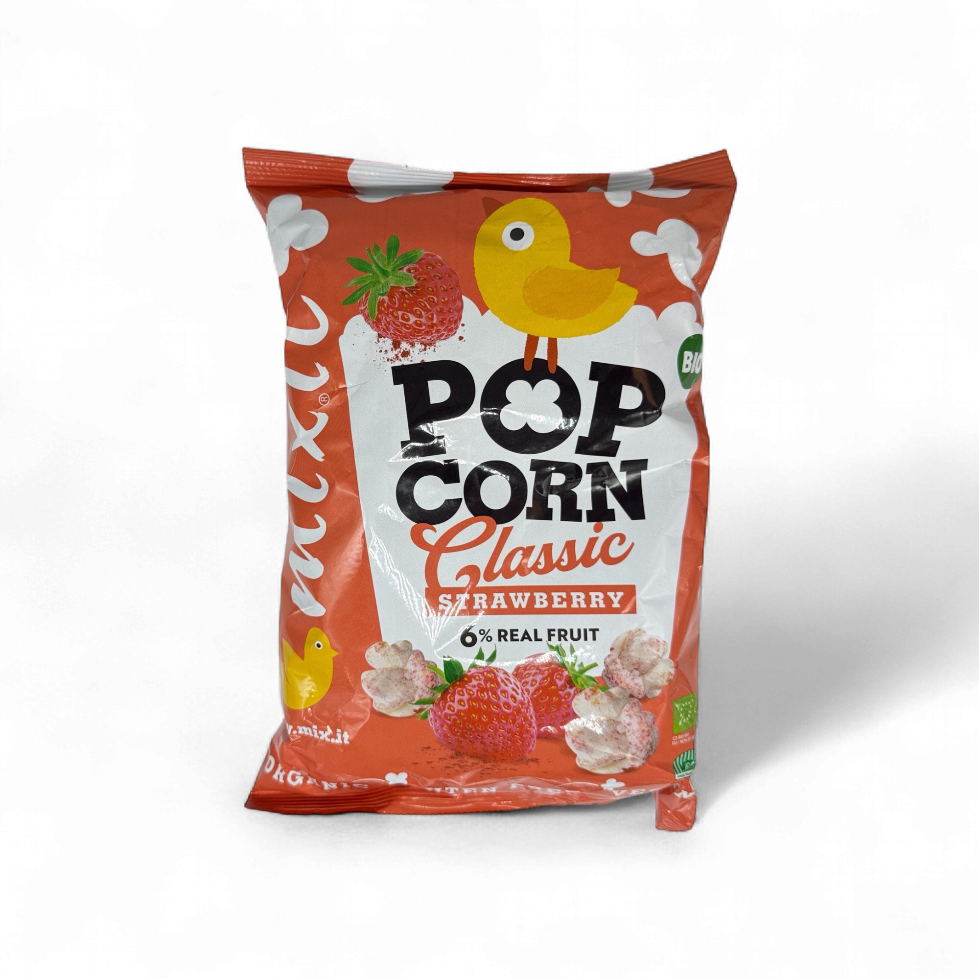 Mixit - Velký BIO popcorn – Jahoda (75 g)
