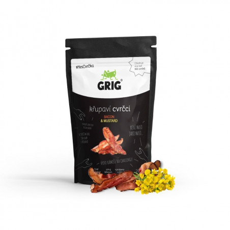 Grig - Křupaví cvrčci Bacon & Mustard (20g)