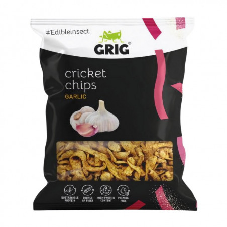 Grig - Cvrččí chipsy Česnek (70g)