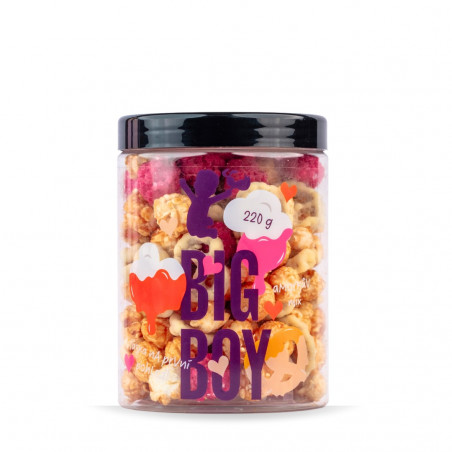 BIG BOY - Amorkův mix - Mix preclíků a popcornu v čokoládě (220g)