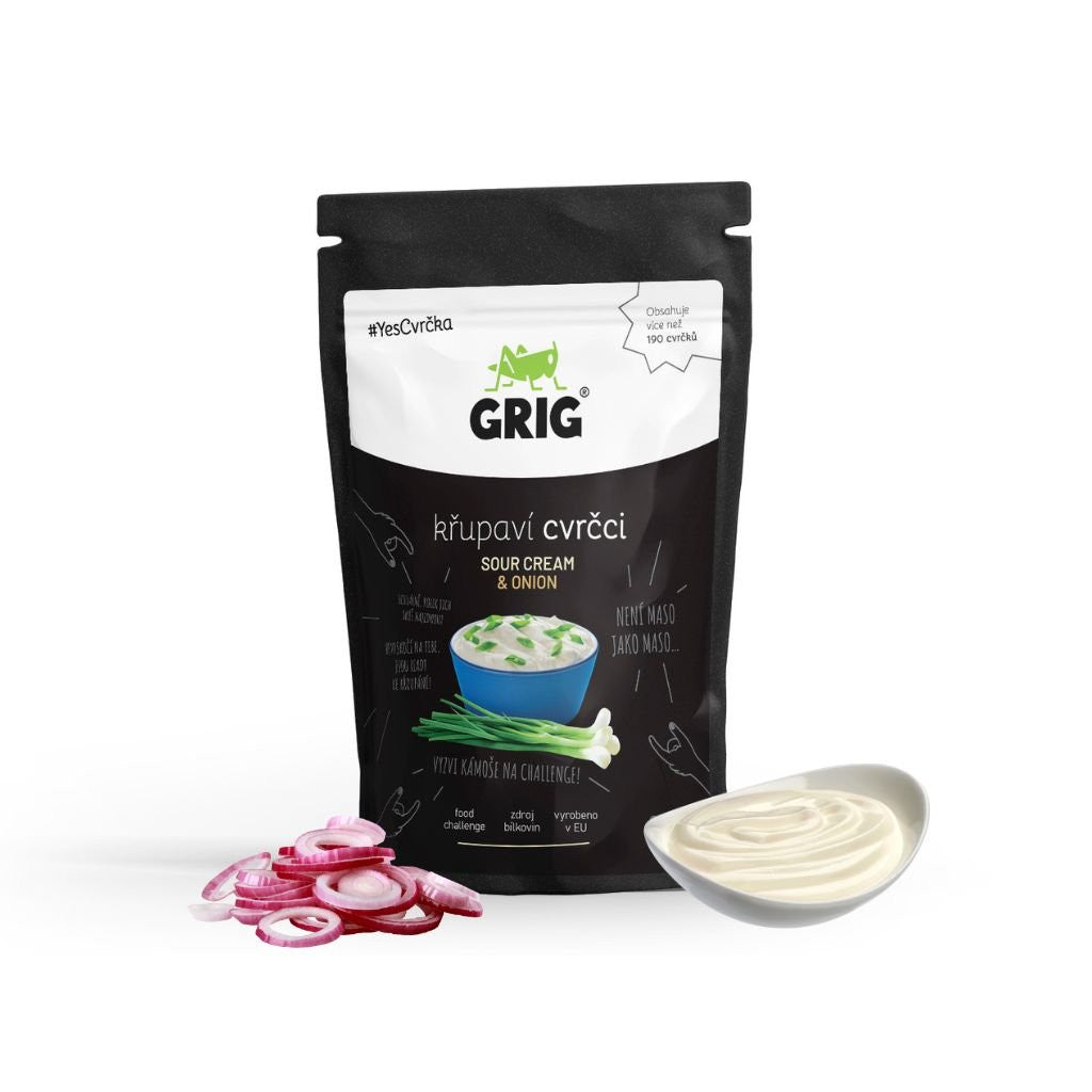 Grig - Křupaví cvrčci Sour Cream & Onion (20g)
