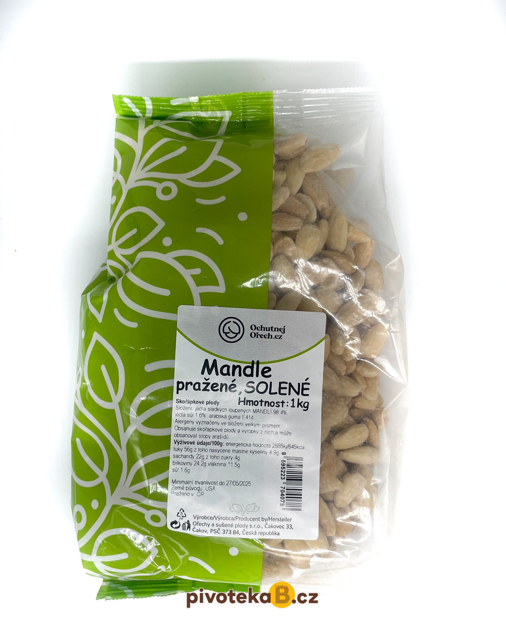 OO - Mandle jádra pražená solená, 23-25 VELKÁ - (1000 g)