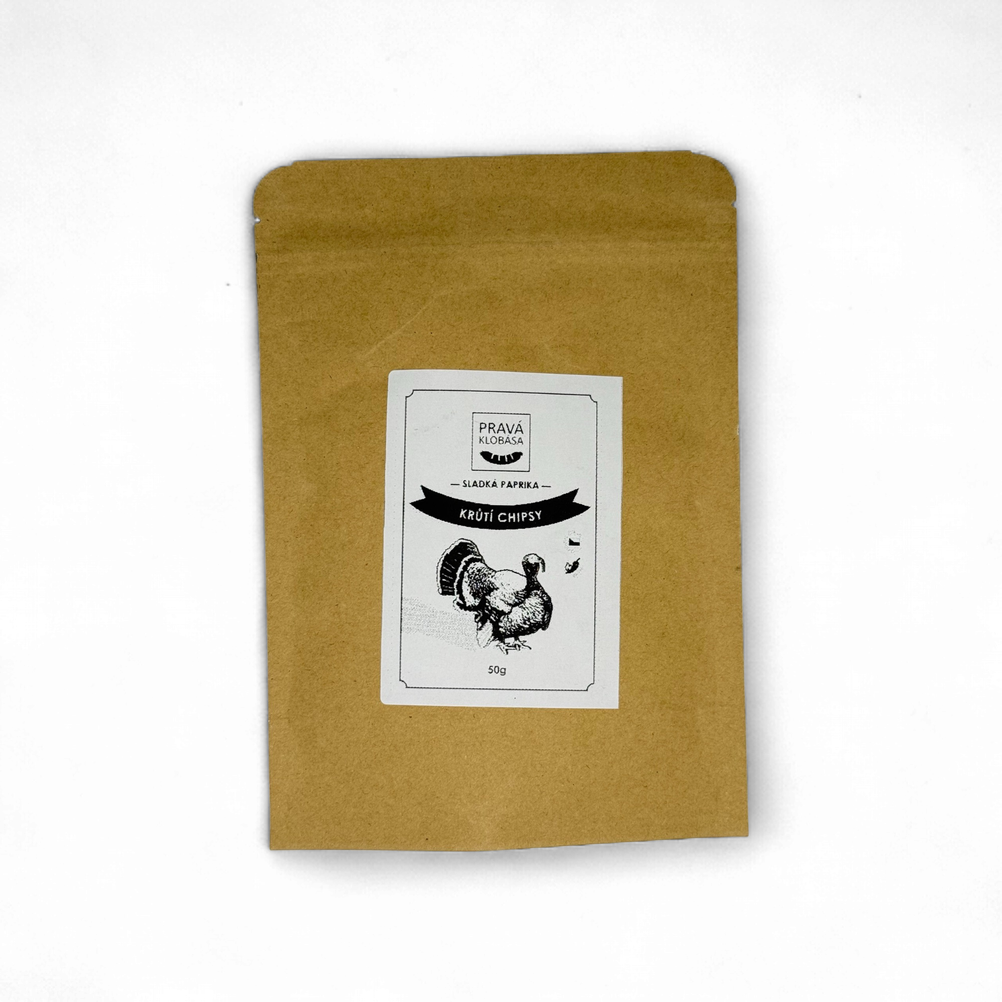 Pravá Klobása - Krůtí chipsy paprikové (50g)