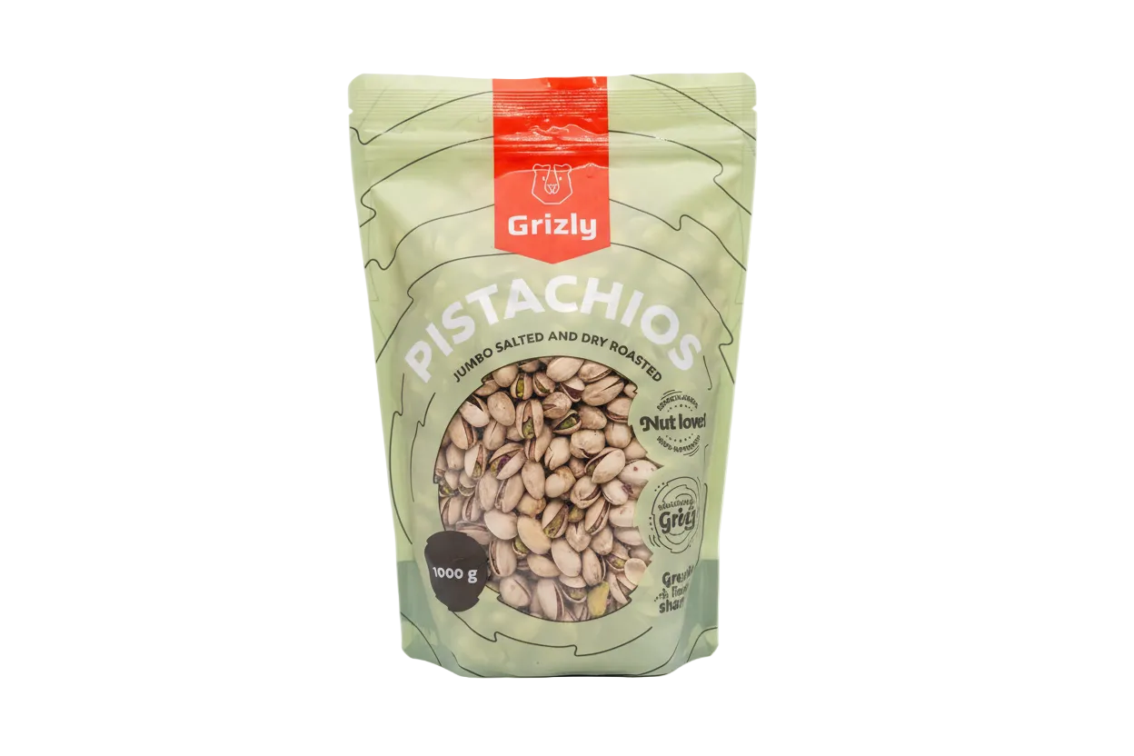 Grizly - Pistácie pražené solené Jumbo (1000 g)