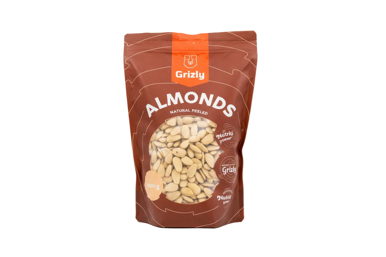 Grizly - Mandle natural loupané (1000 g)