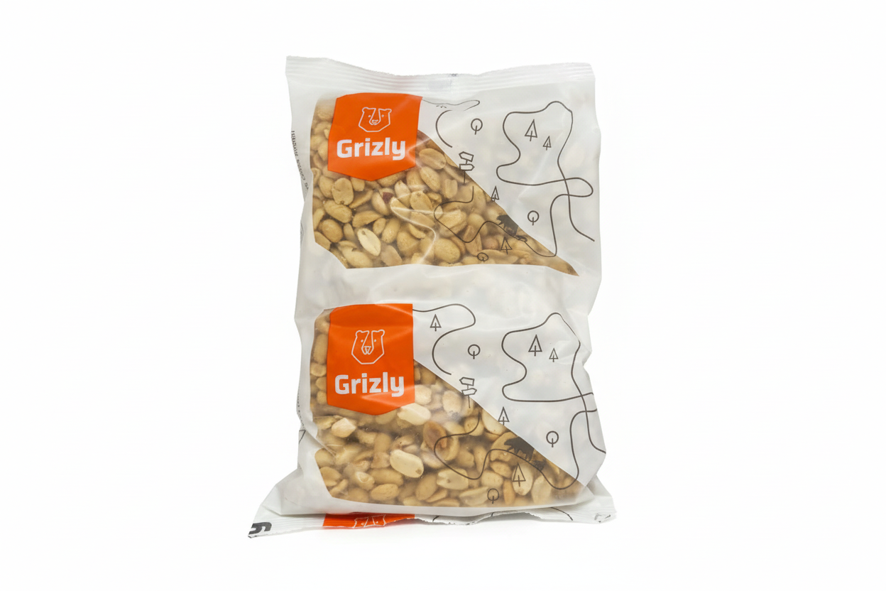 Grizly - Arašídy loupané pražené nesolené (1000g)