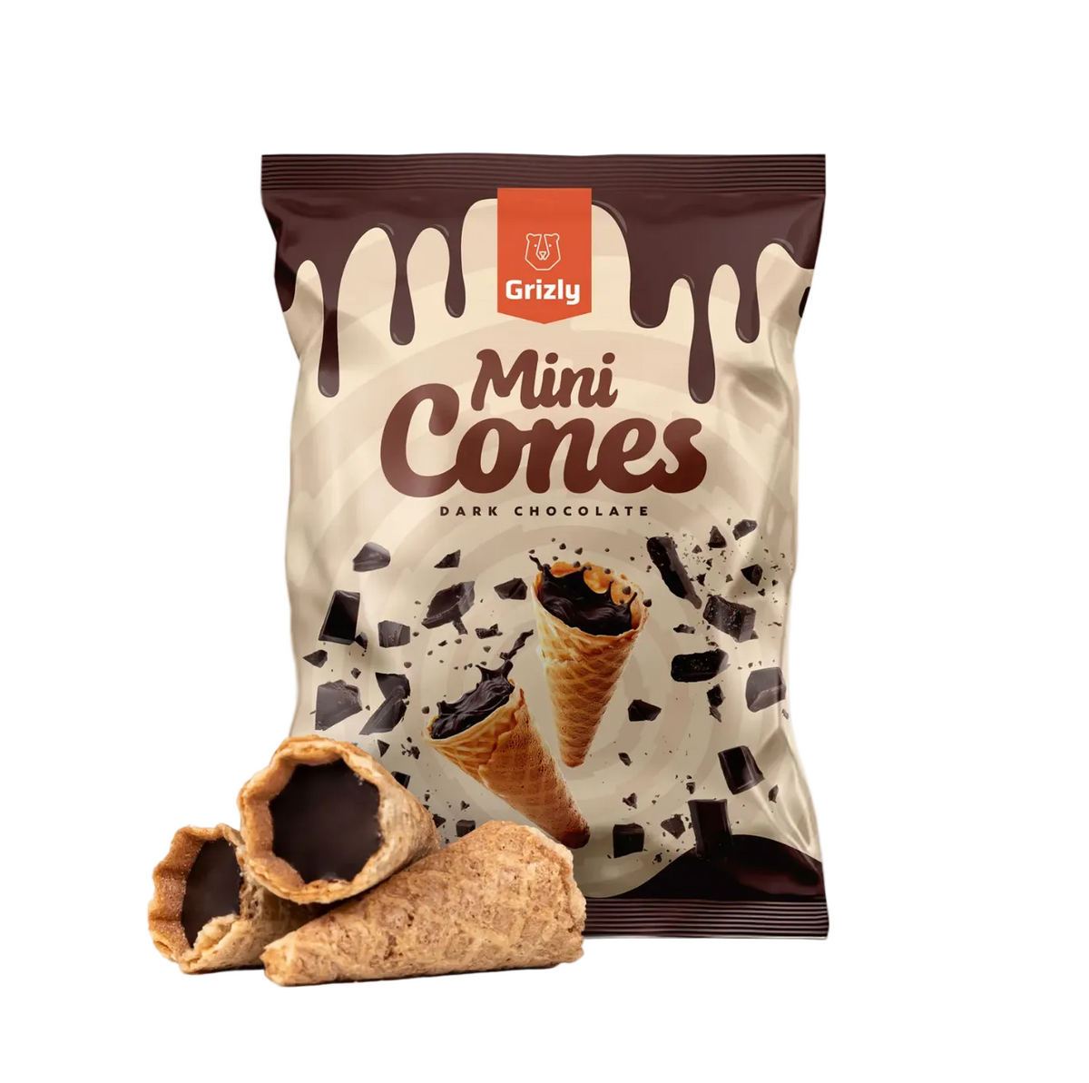 Grizly - Mini kornoutky s hořkou čokoládou (150g)