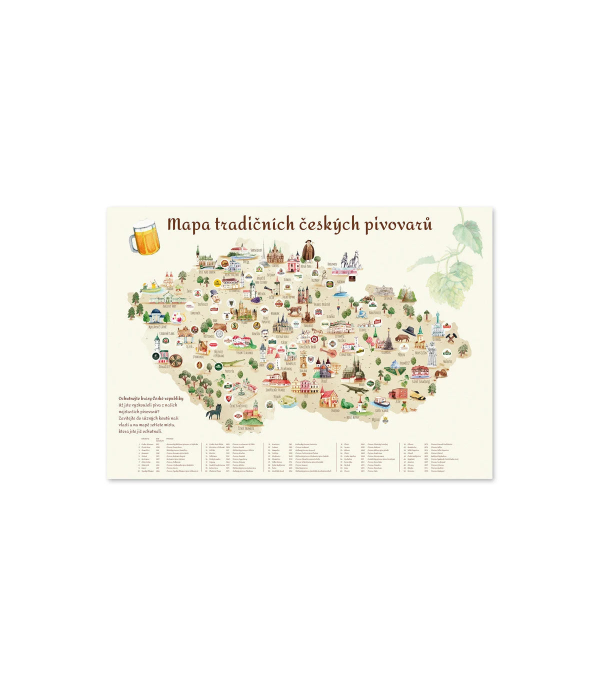 Pivní stírací mapa A1